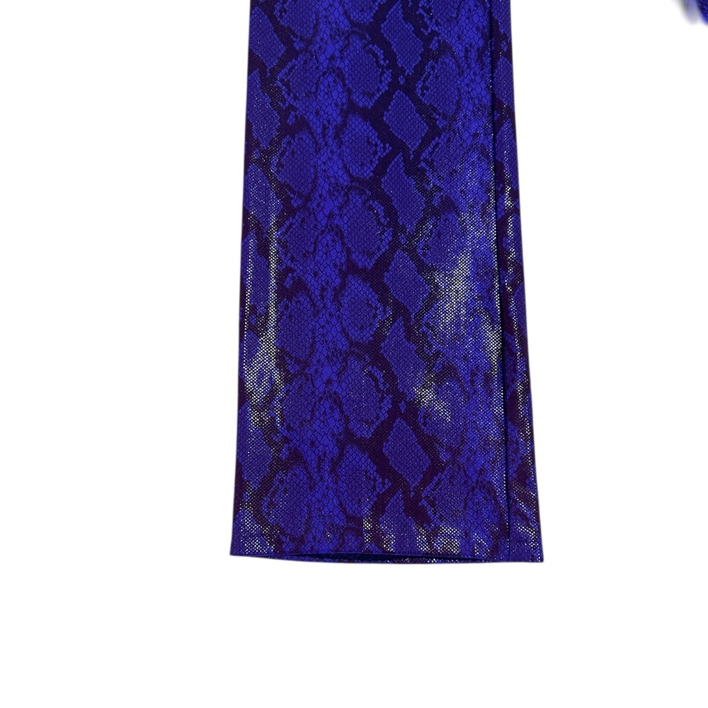Nwot Betsey Johnson Purple Python Snake-Print stretchy pants size medium - Picture 5 of 6
